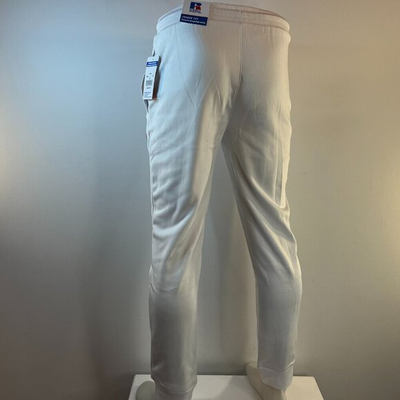 Russell Athletic Men's White Athletic Fleece Jogger Pants - Size Small - NWT $48 - Picture 4 of 5